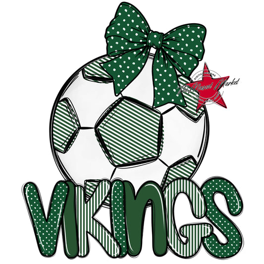 Vikings Soccer Spirit Design-Green