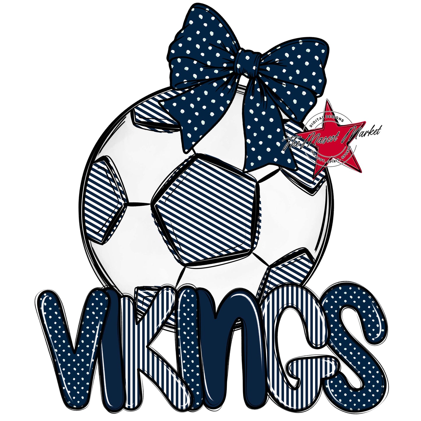 Vikings Soccer Spirit Design-Navy