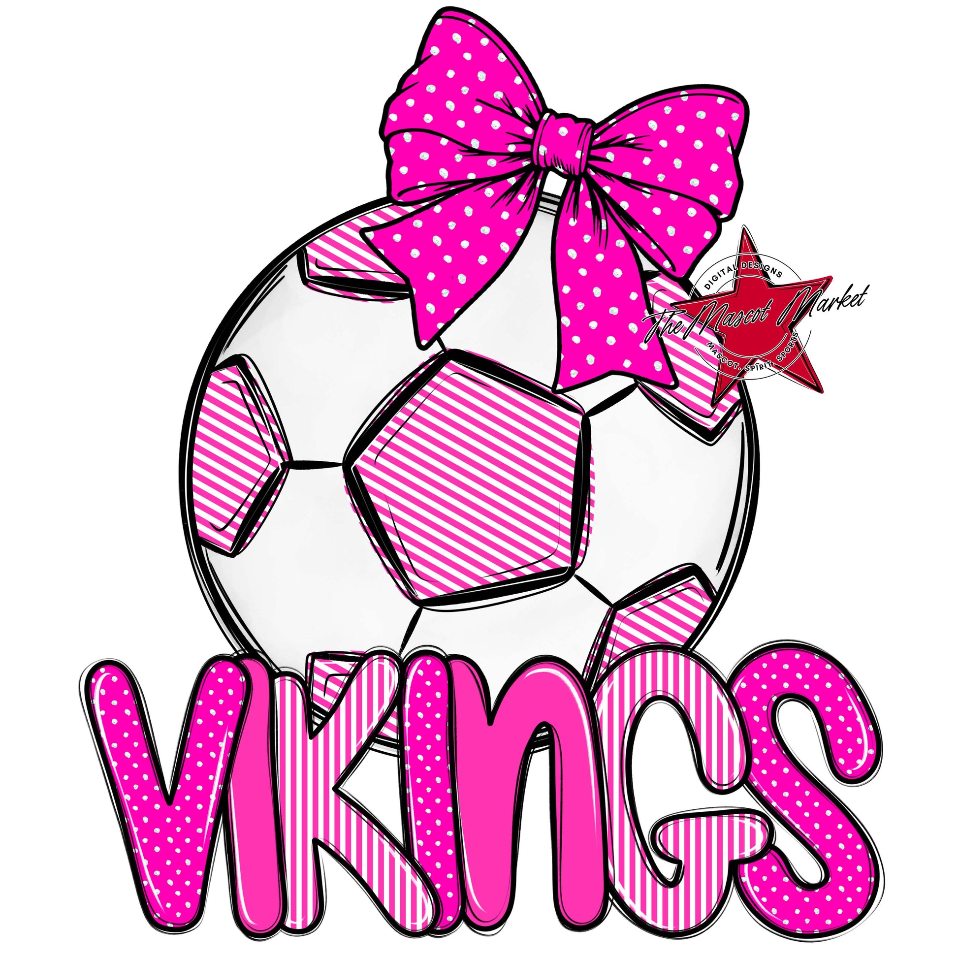 Vikings Soccer Spirit Design-Pink