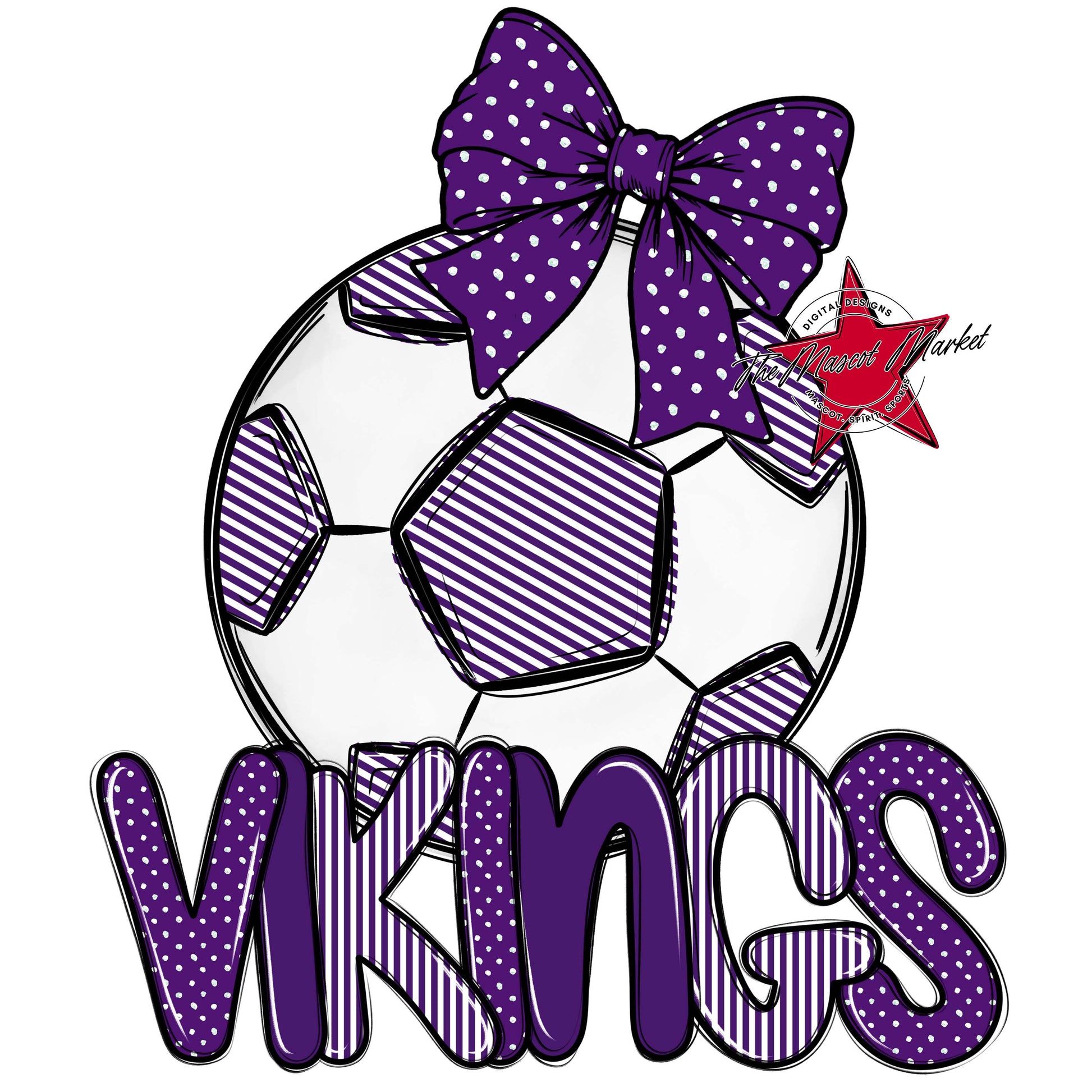 Vikings Soccer Spirit Design-Purple