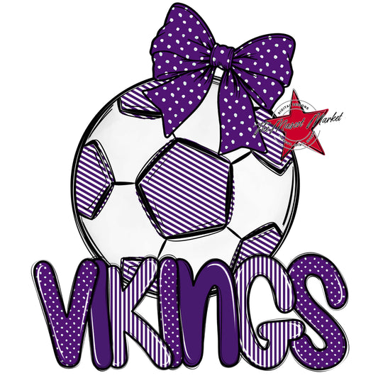 Vikings Soccer Spirit Design-Purple