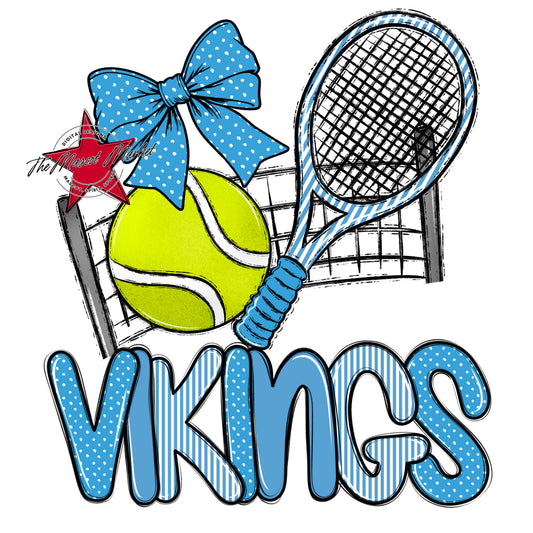 Vikings Tennis Spirit Design-Carolina Blue