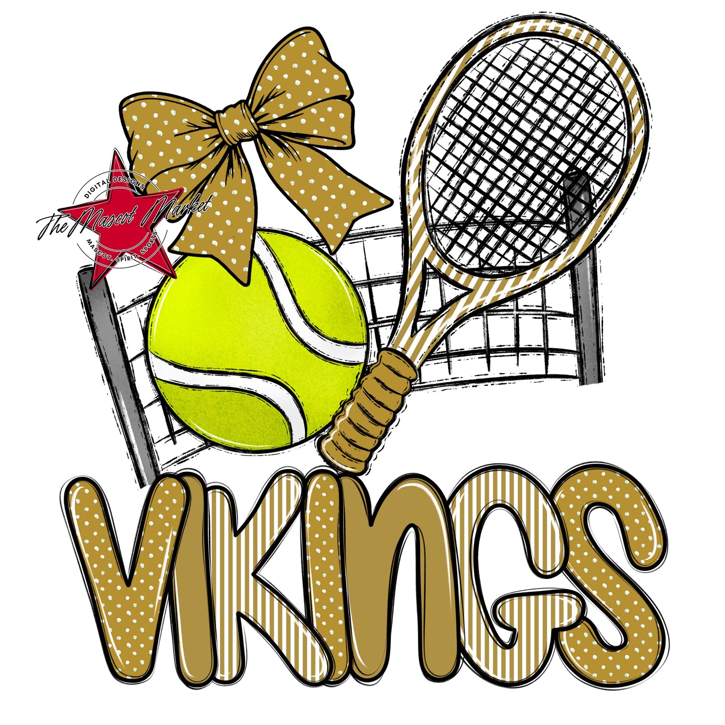 Vikings Tennis Spirit Design-Gold