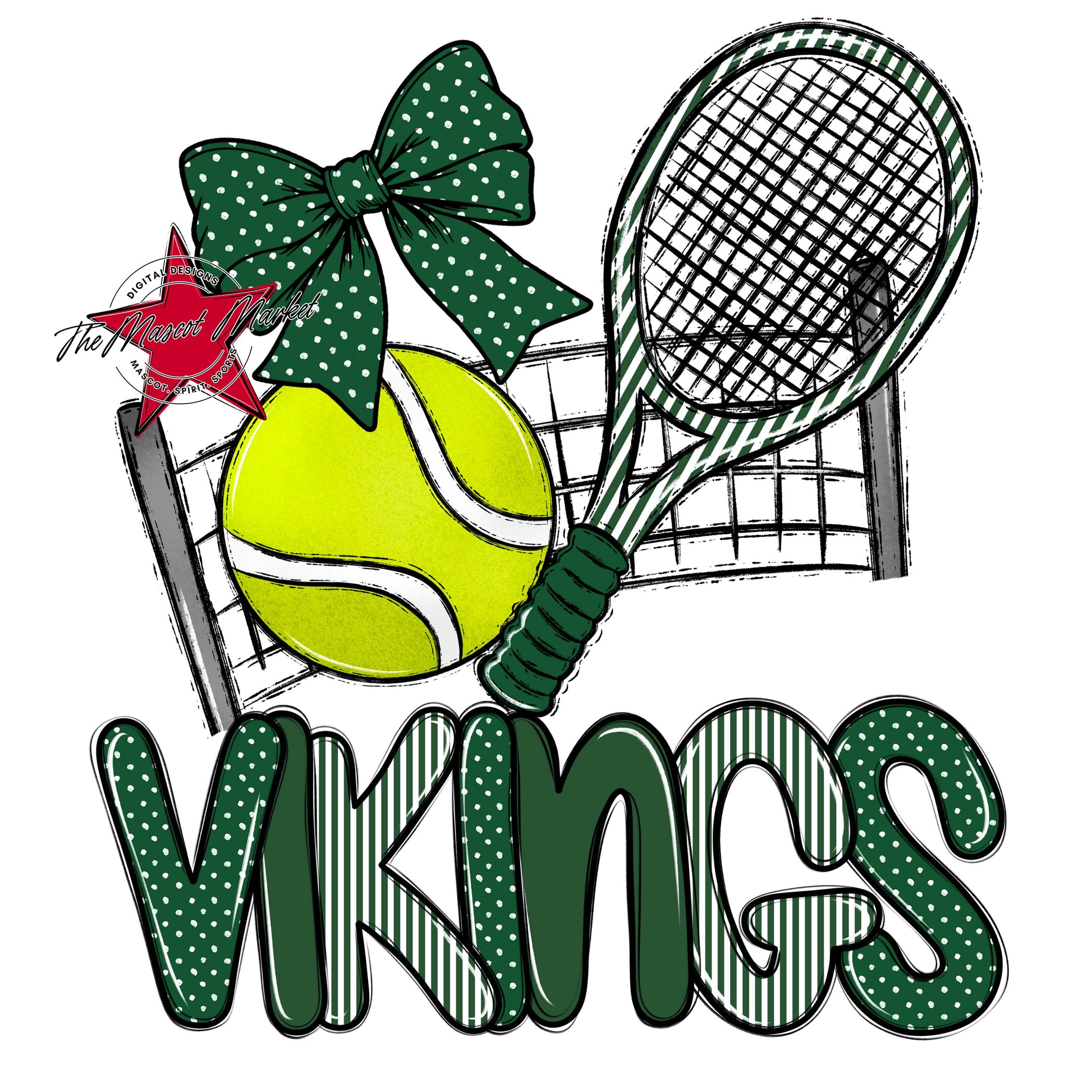 Vikings Tennis Spirit Design-Green
