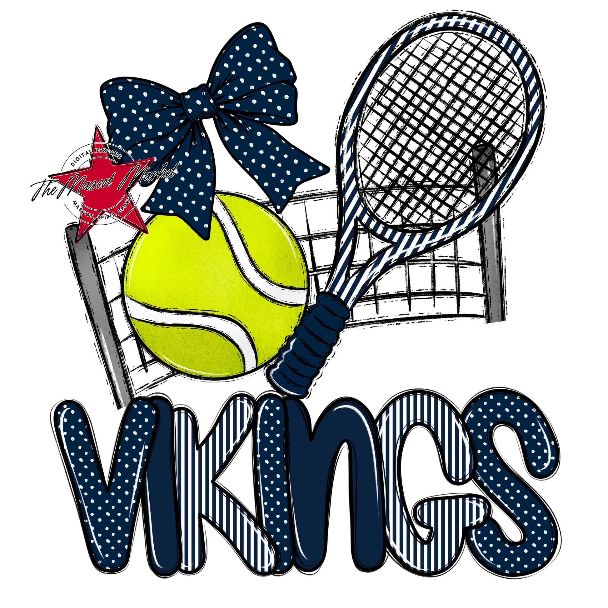 Vikings Tennis Spirit Design-Navy