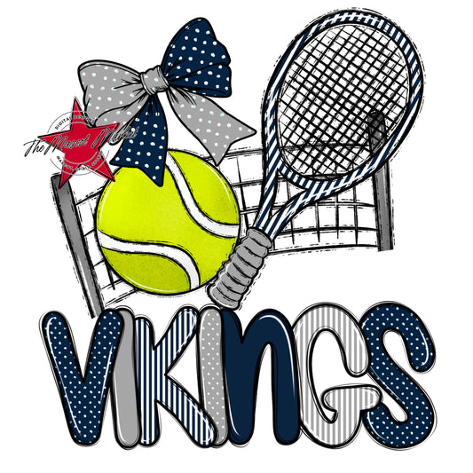 Vikings Tennis Spirit Design-Navy & Grey