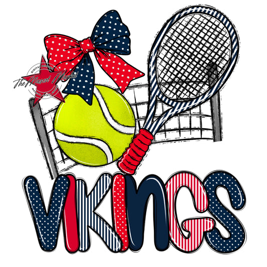 Vikings Tennis Spirit Design-Navy & Red