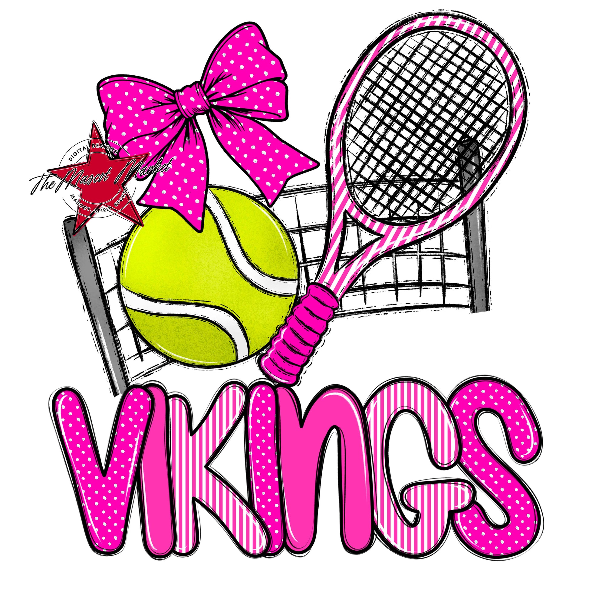 Vikings Tennis Spirit Design-Pink