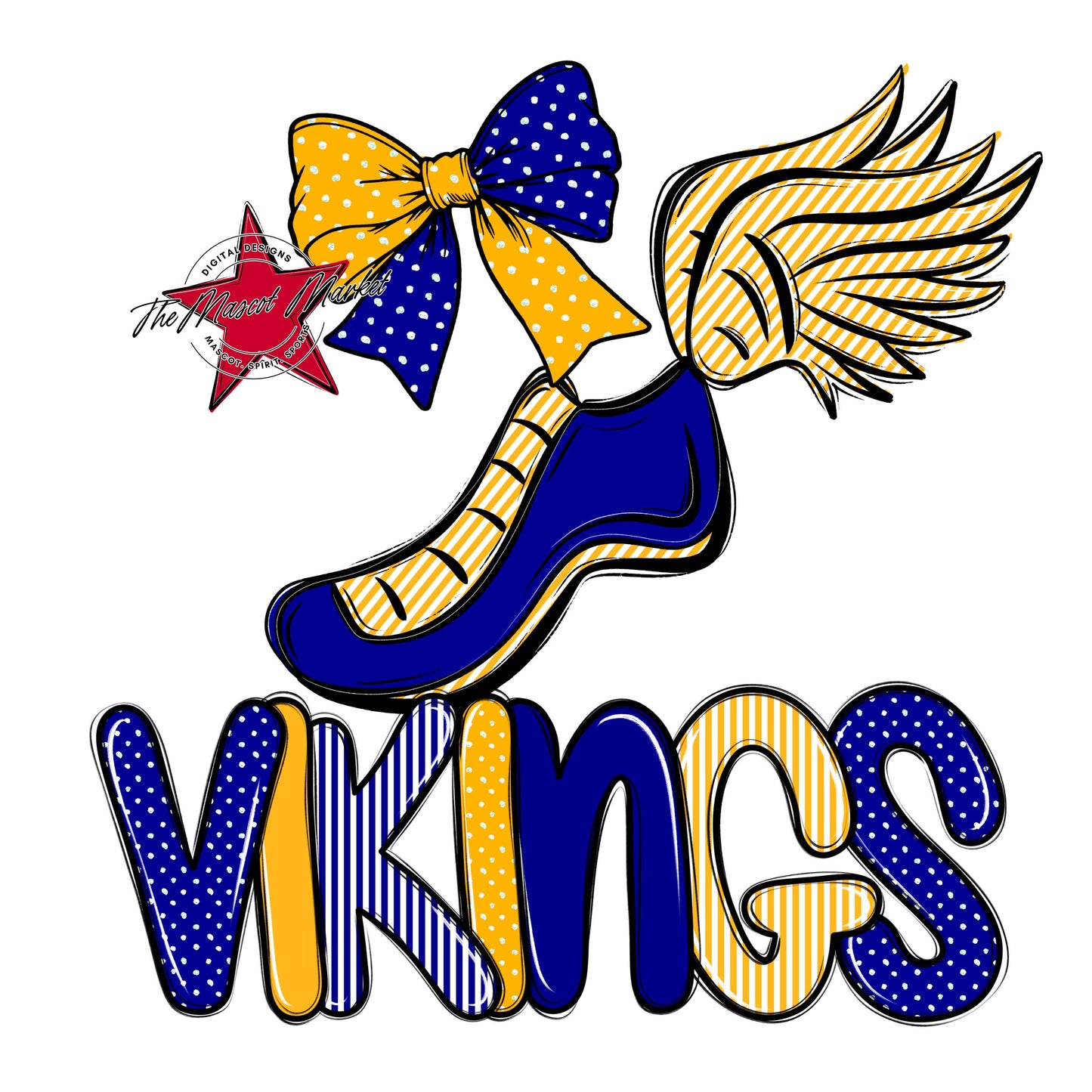 Vikings Track Spirit Design-Blue & Yellow