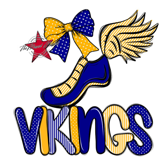 Vikings Track Spirit Design-Blue & Yellow