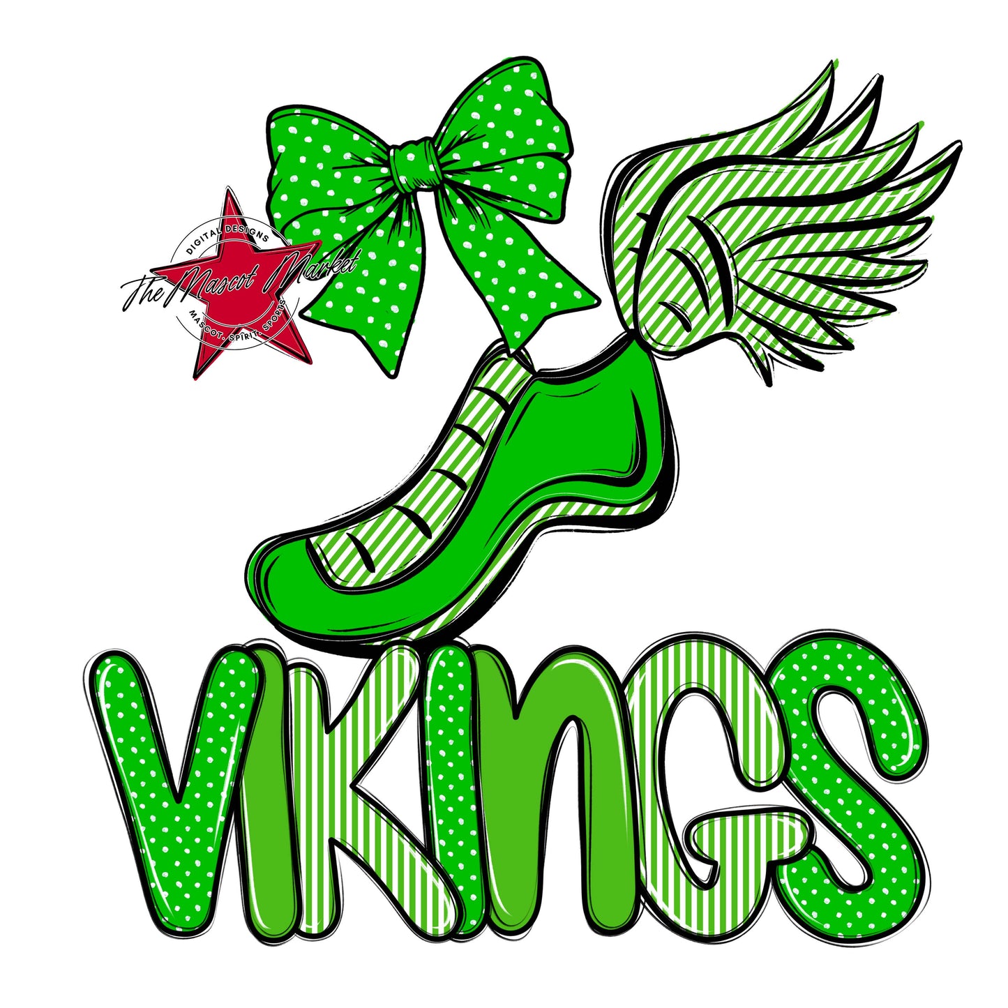 Vikings Track Spirit Design-Bright Green