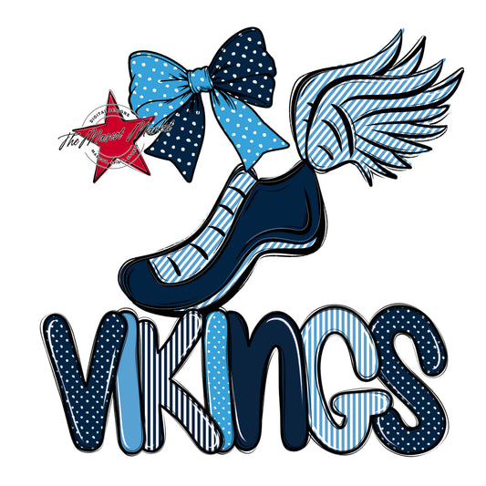 Vikings Track Spirit Design-Navy & Carolina Blue