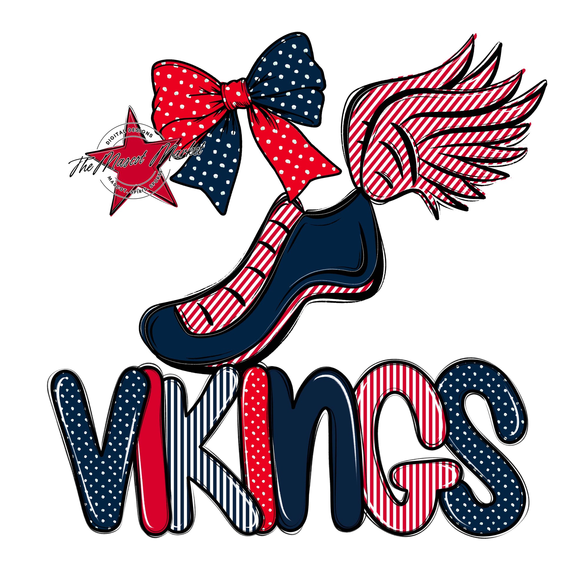 Vikings Track Spirit Design-Navy & Red