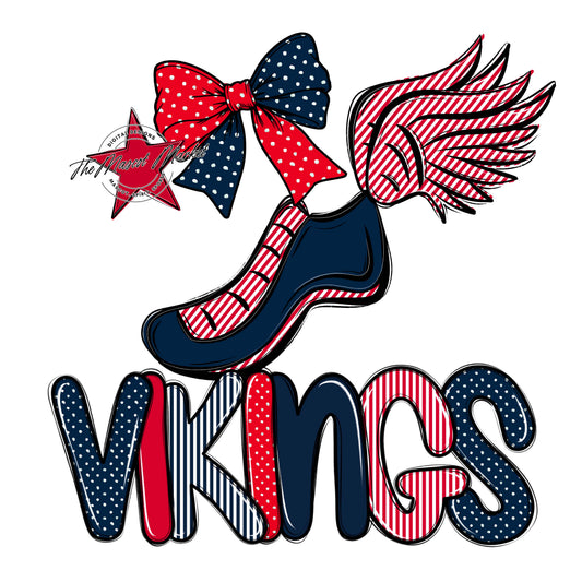 Vikings Track Spirit Design-Navy & Red