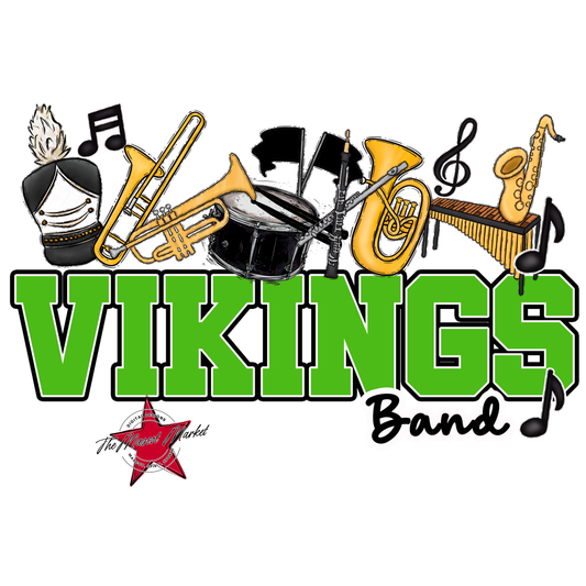 Vikings Varsity Band-Bright Green