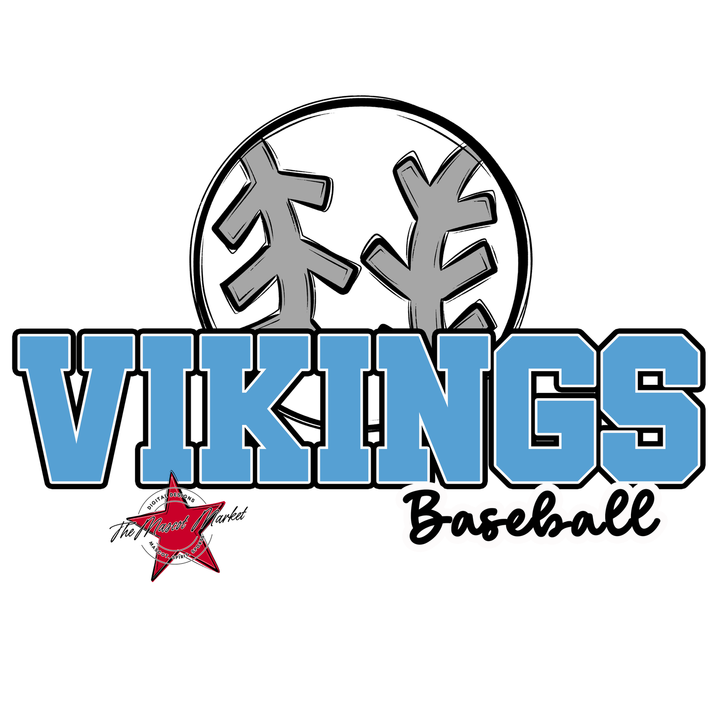 Vikings Varsity Baseball-Carolina Blue
