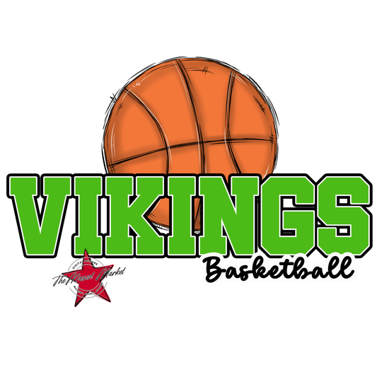 Vikings Varsity Basketball-Bright Green