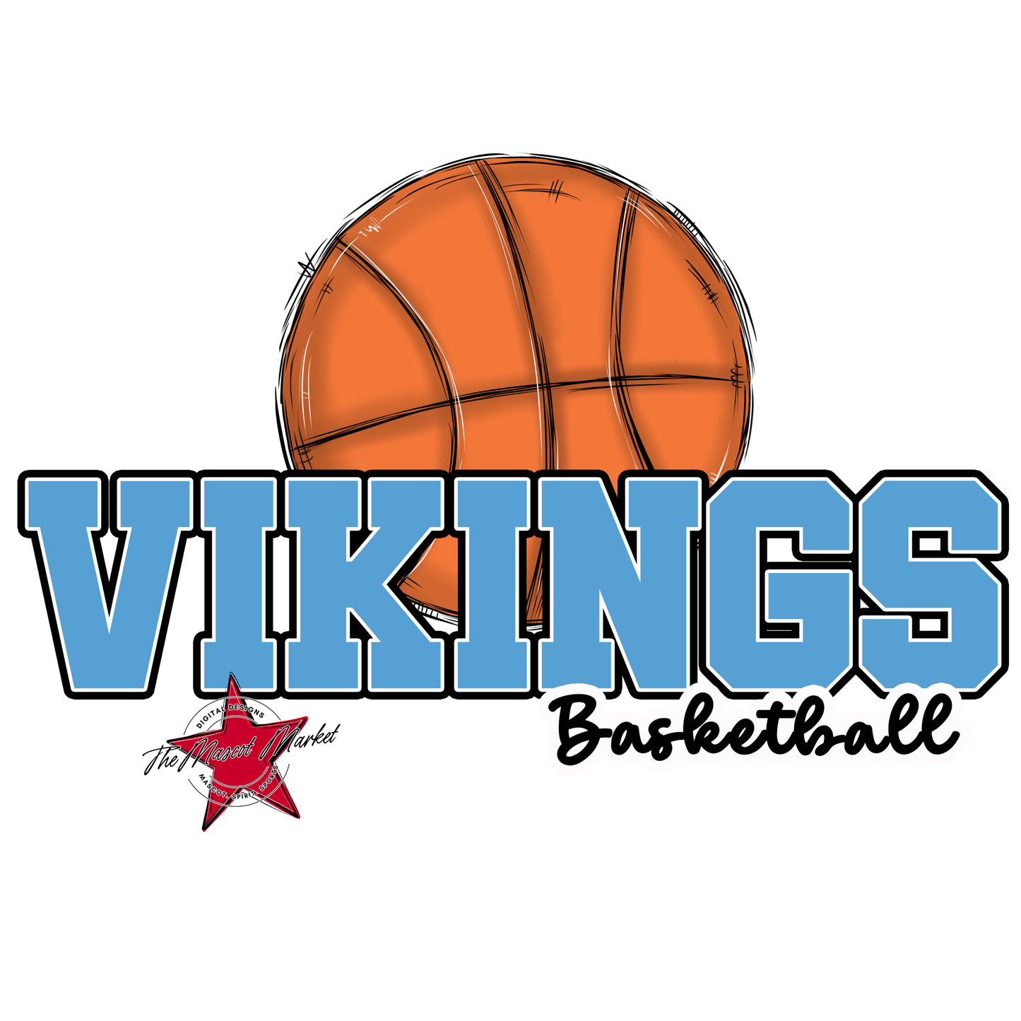 Vikings Varsity Basketball-Carolina Blue