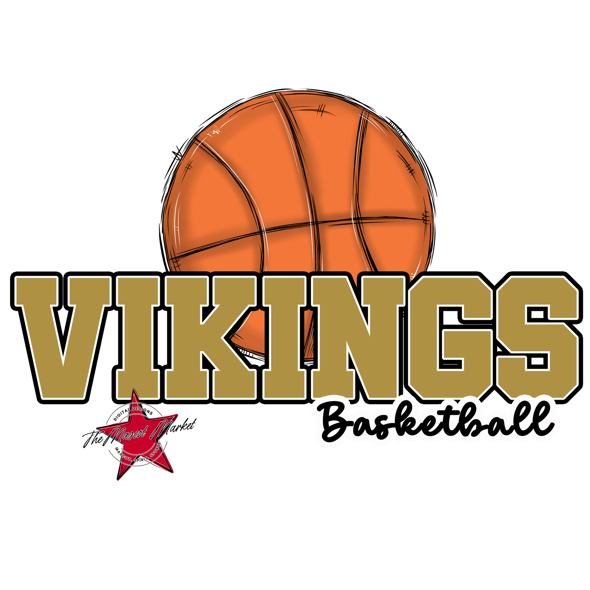 Vikings Varsity Basketball-Gold