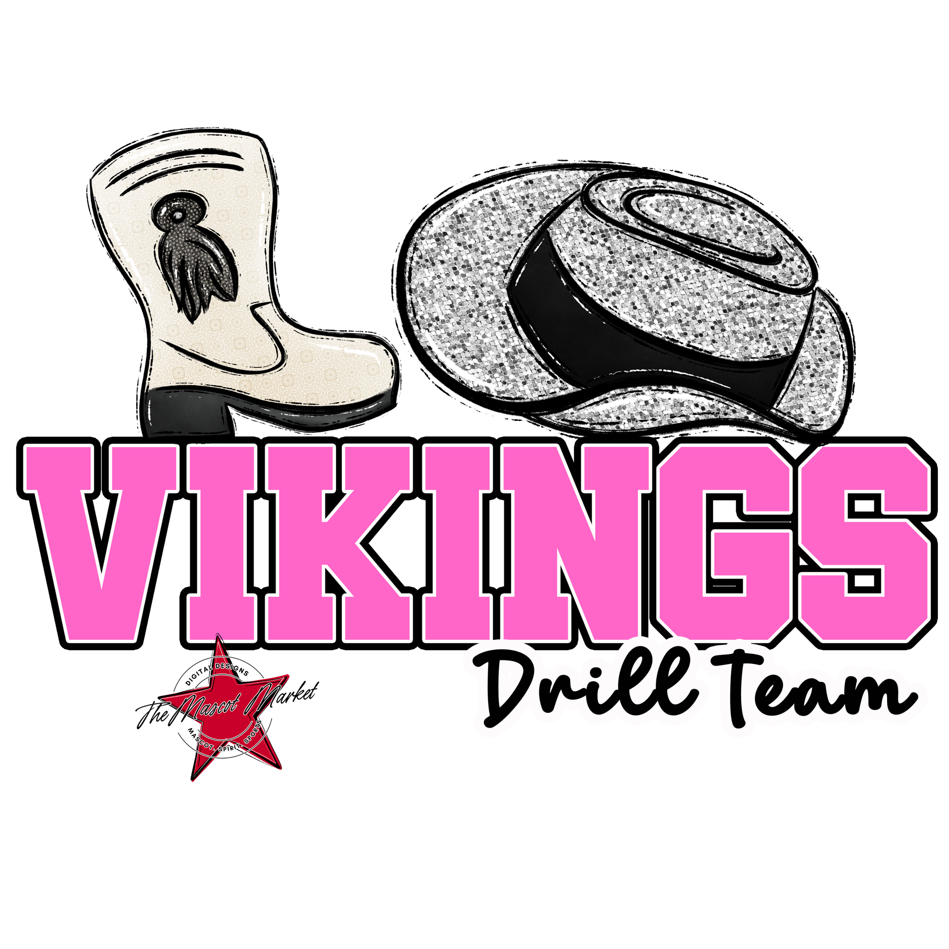 Vikings Varsity Drillteam-Baby Pink