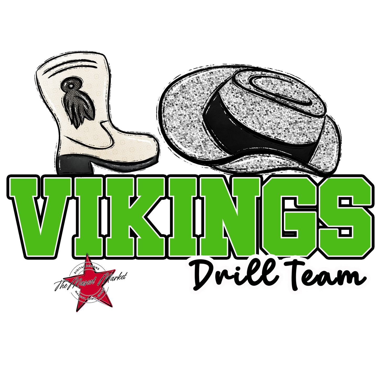 Vikings Varsity Drillteam-Bright Green