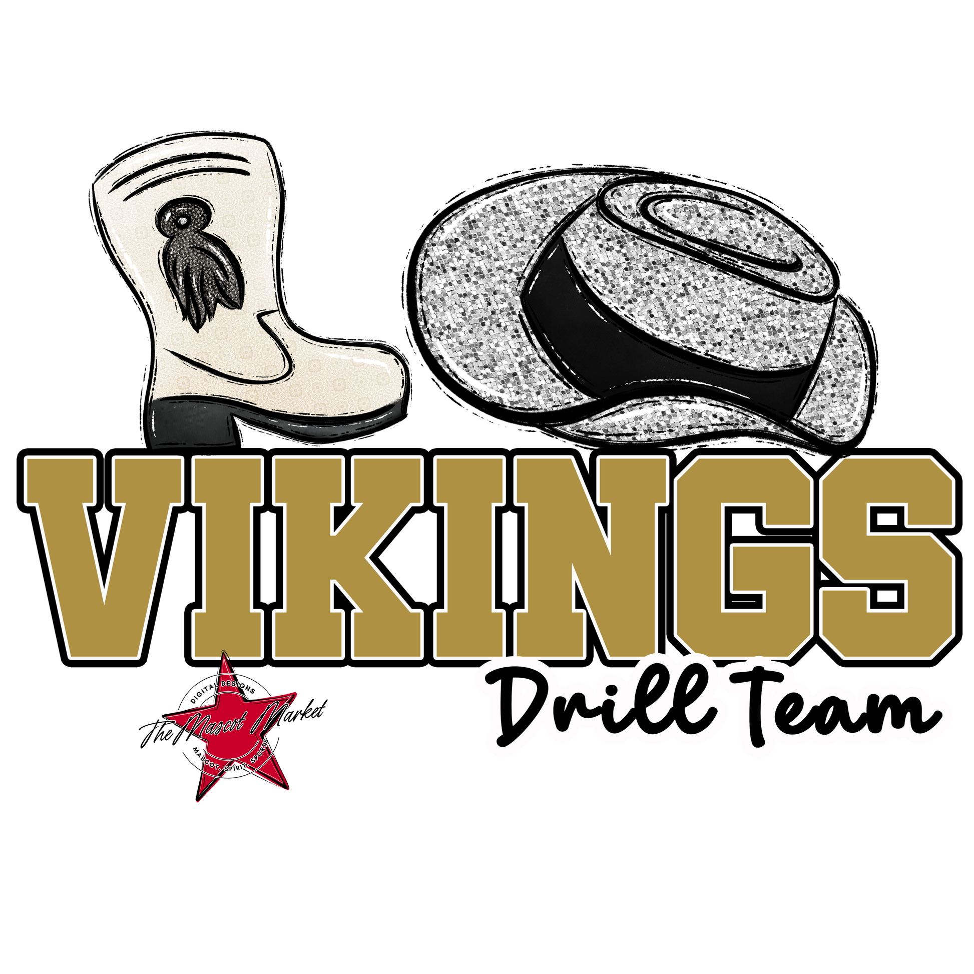 Vikings Varsity Drillteam-Gold