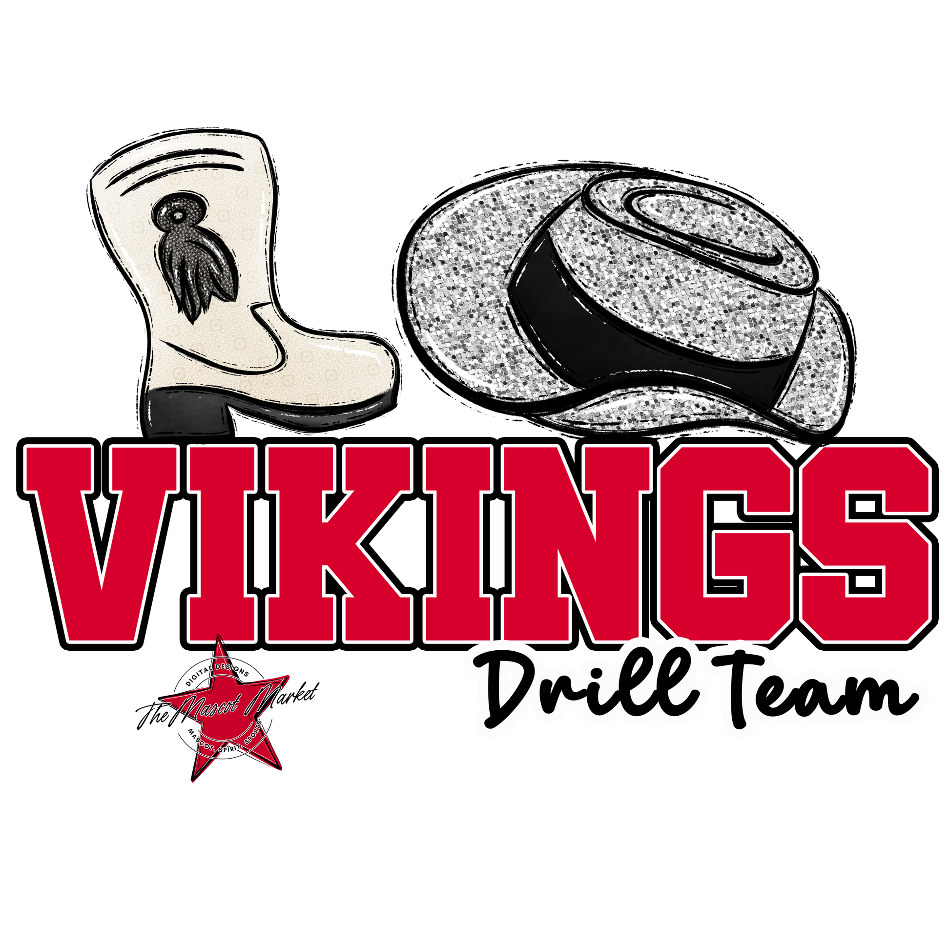 Vikings Varsity Drillteam-Red