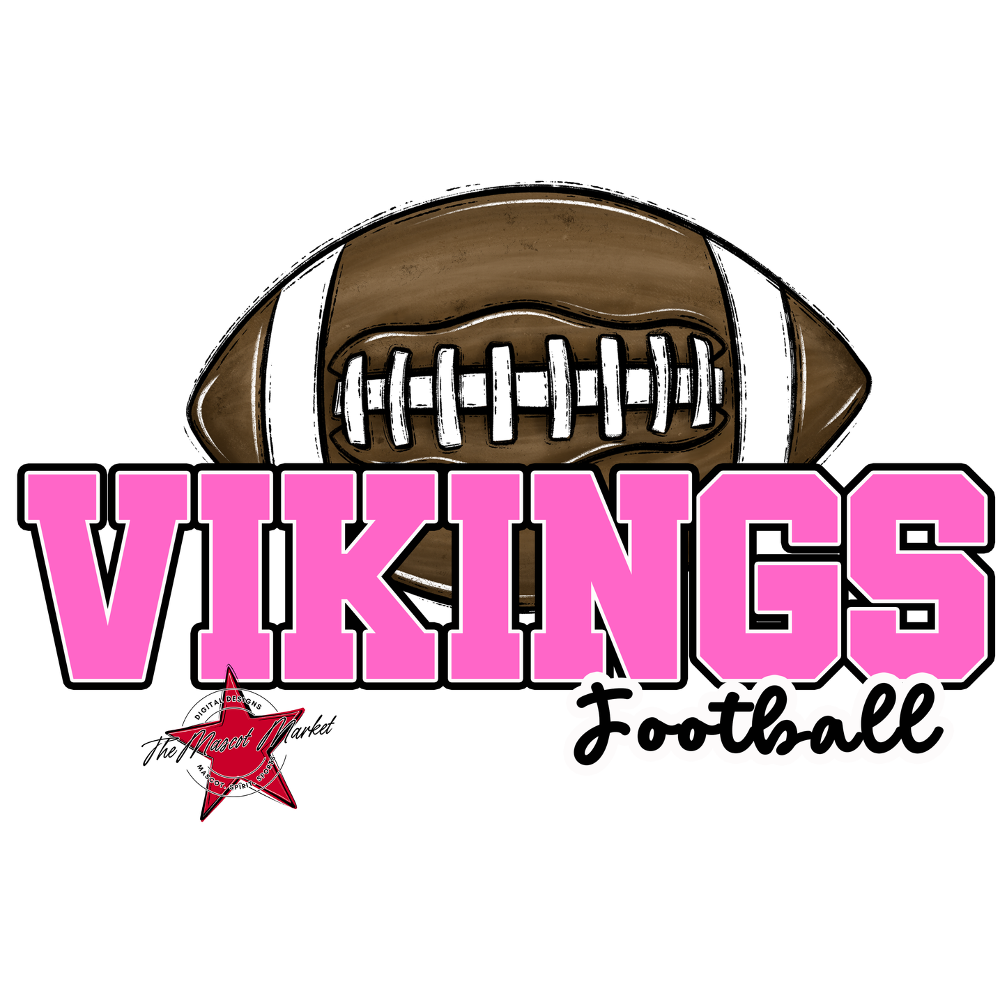Vikings Varsity Football-Baby Pink