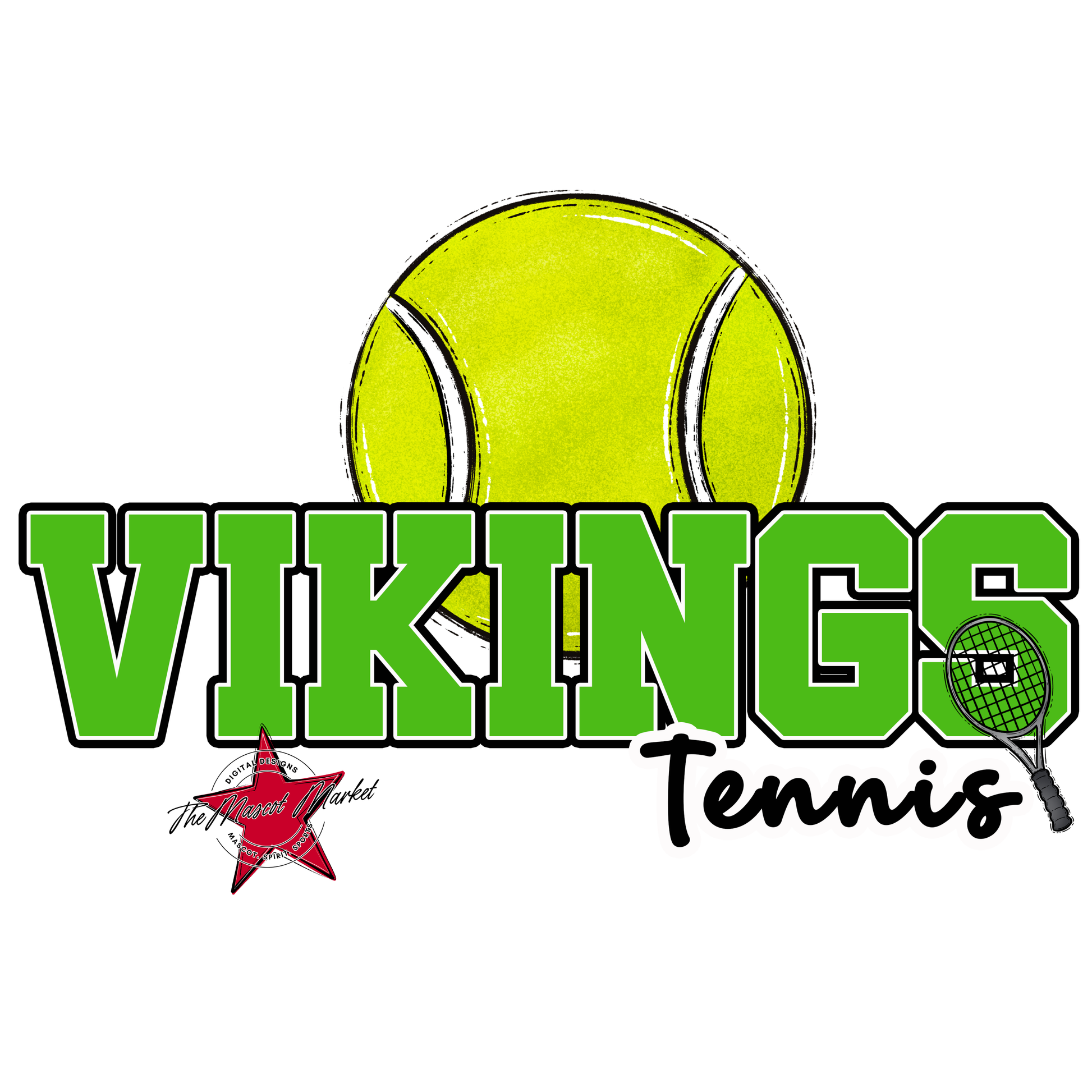 Vikings Varsity Tennis-Bright Green