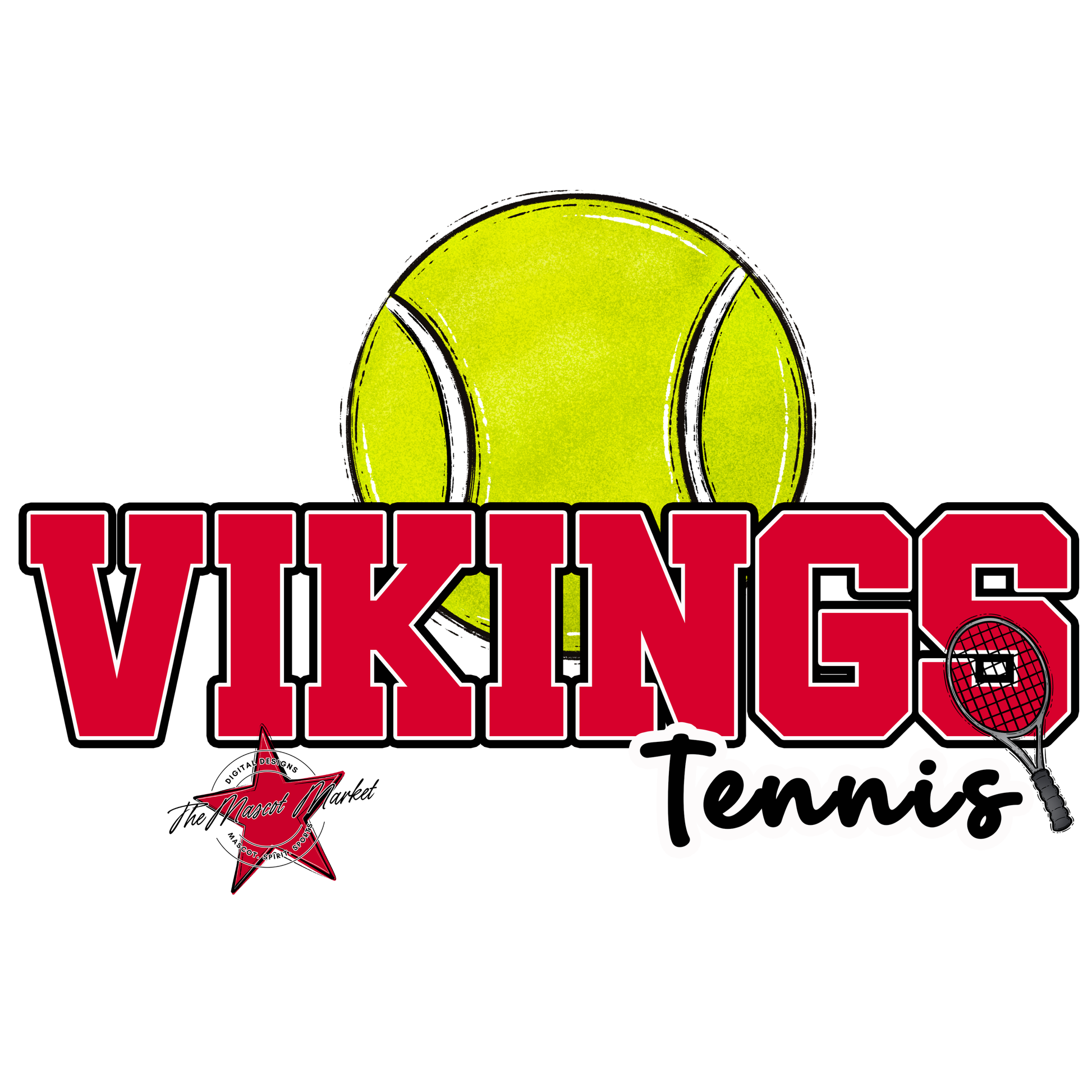 Vikings Varsity Tennis-Red