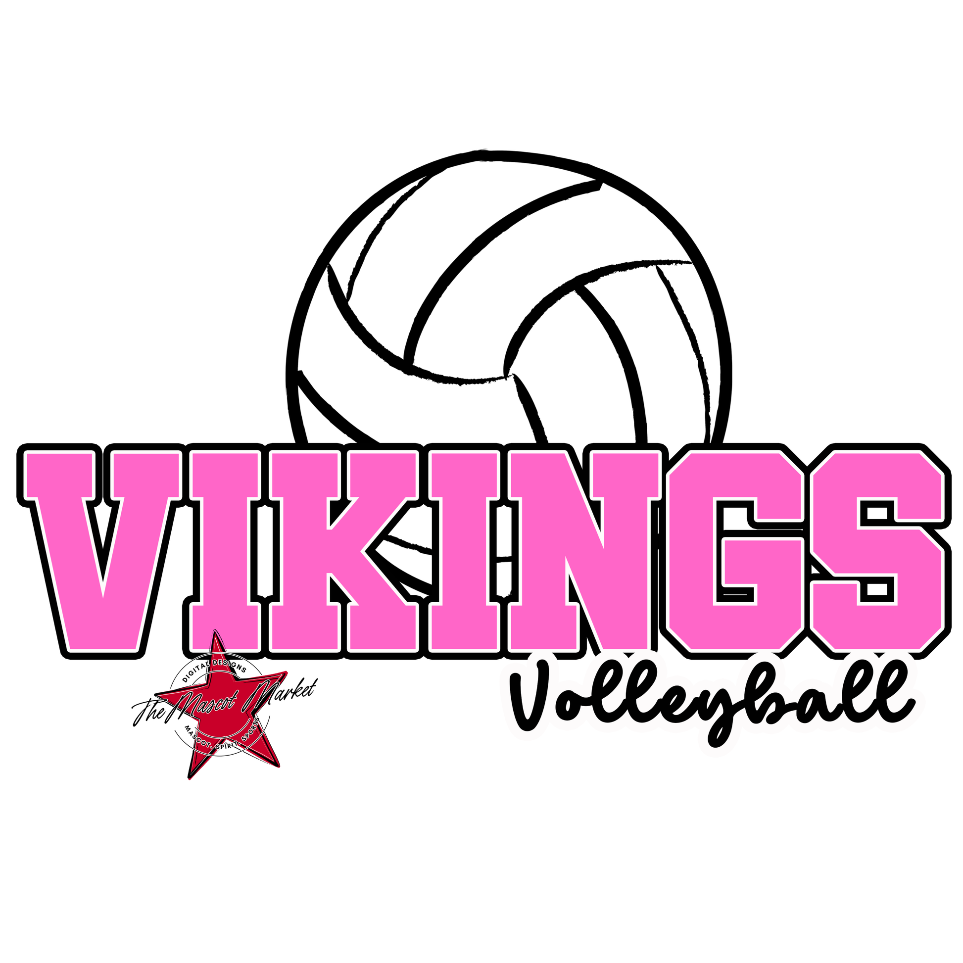 Vikings Varsity Volleyball-Baby Pink