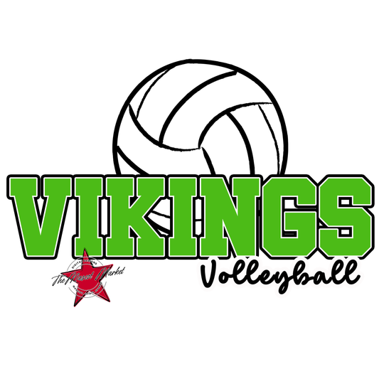 Vikings Varsity Volleyball-Bright Green