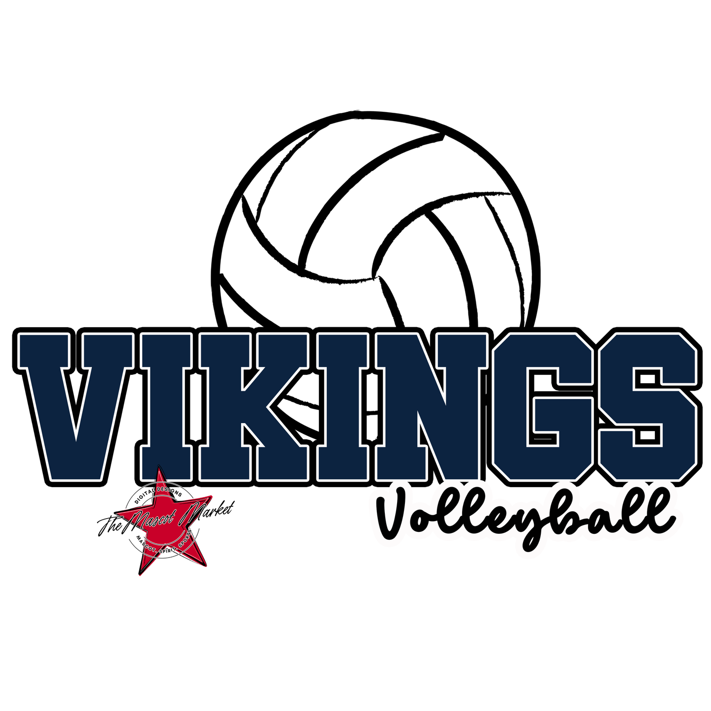 Vikings Varsity Volleyball-Navy