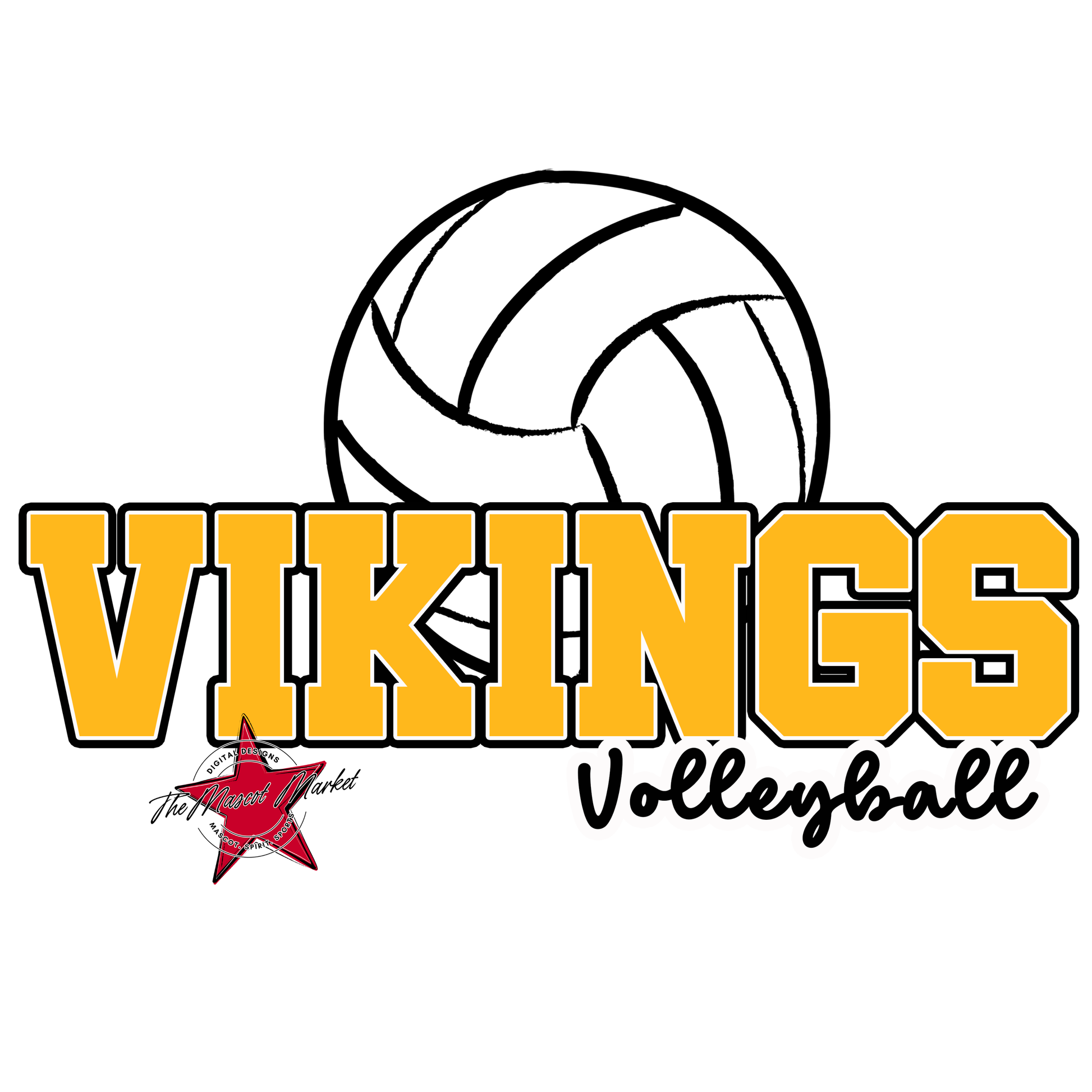 Vikings Varsity Volleyball-Yellow