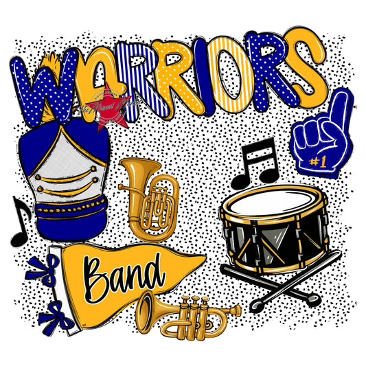 Warriors Band Spirit-Blue & Yellow