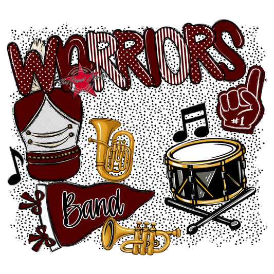 Warriors Band Spirit-Maroon