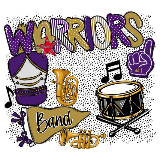 Warriors Band Spirit-Purple & Gold