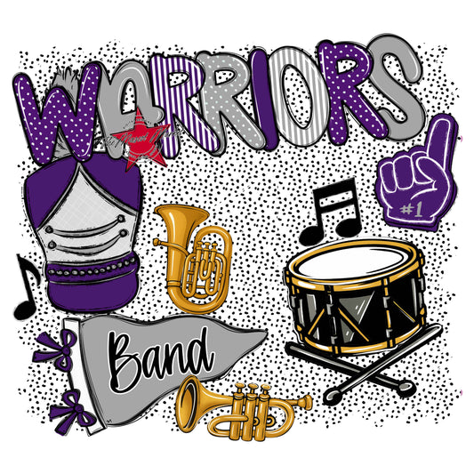 Warriors Band Spirit-Purple & Grey