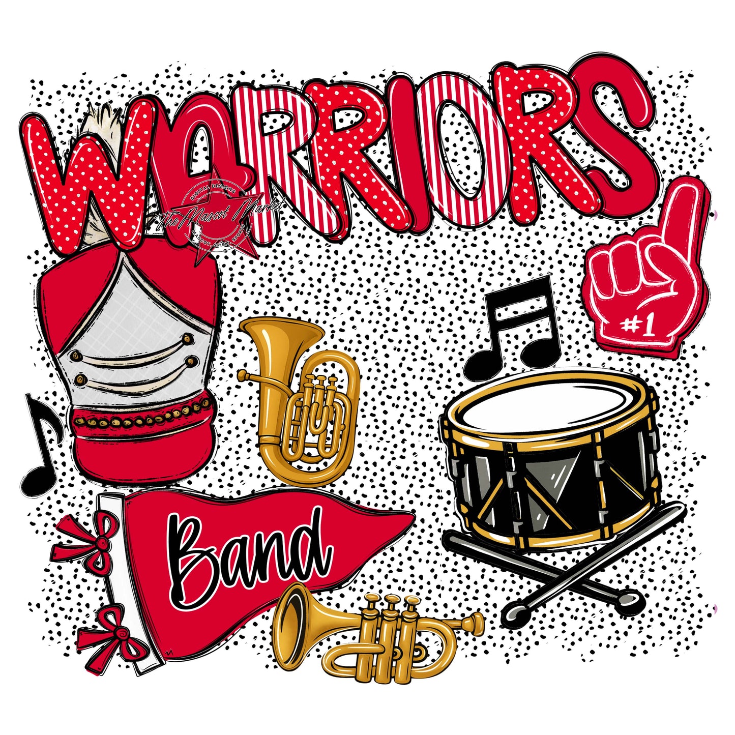 Warriors Band Spirit-Red