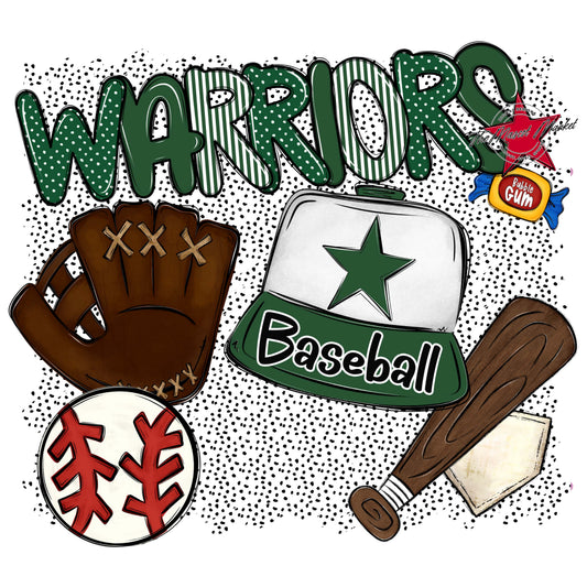 Warriors Baseball Spirit-Green