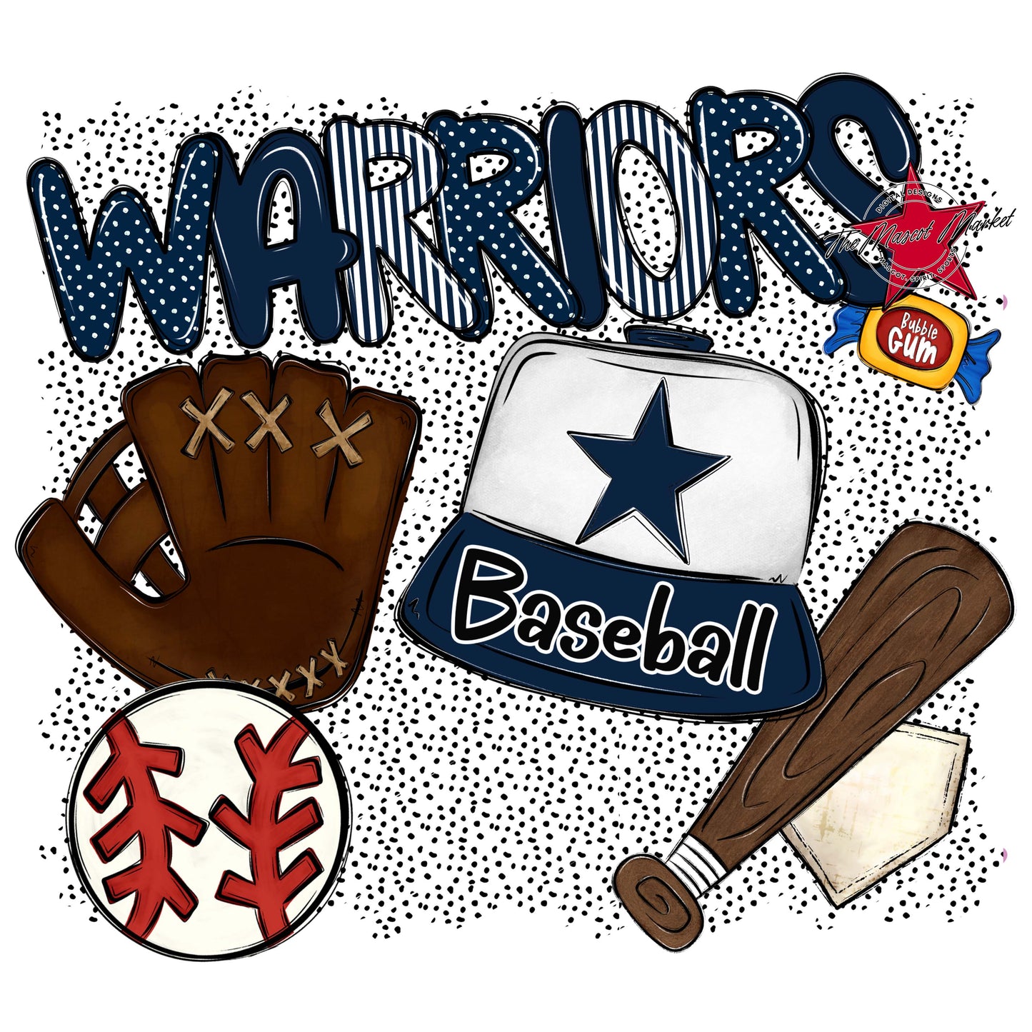Warriors Baseball Spirit-Navy