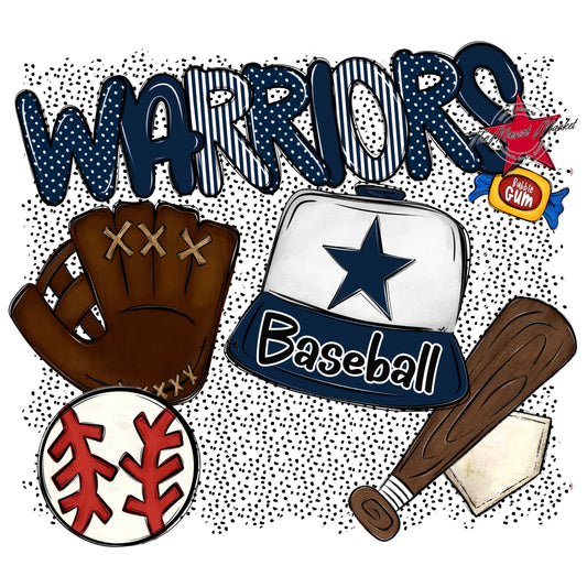 Warriors Baseball Spirit-Navy