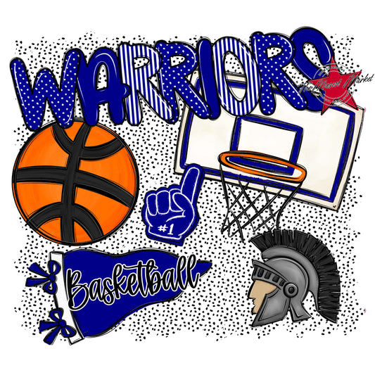 Warriors Basketball Spirit-Blue