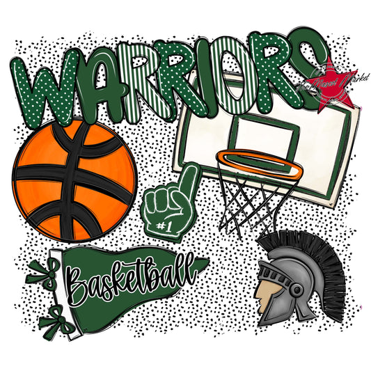 Warriors Basketball Spirit-Green