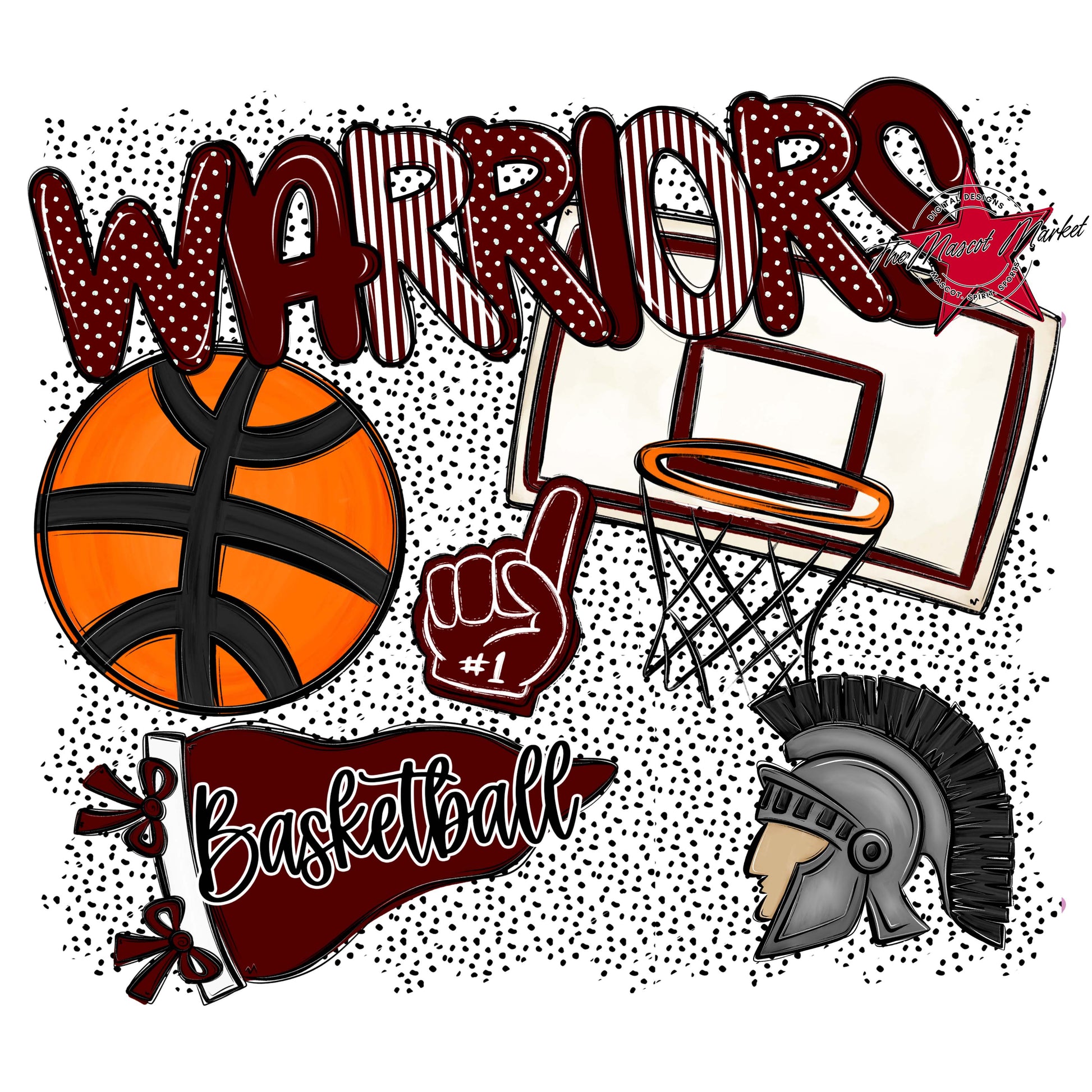 Warriors Basketball Spirit-Maroon