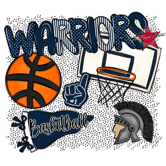 Warriors Basketball Spirit-Navy