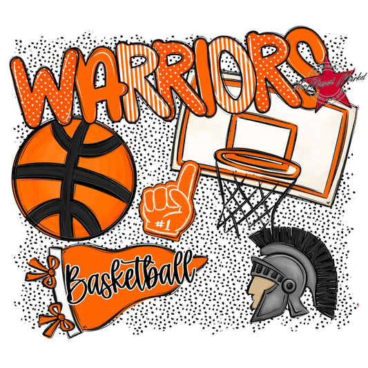 Warriors Basketball Spirit-Orange
