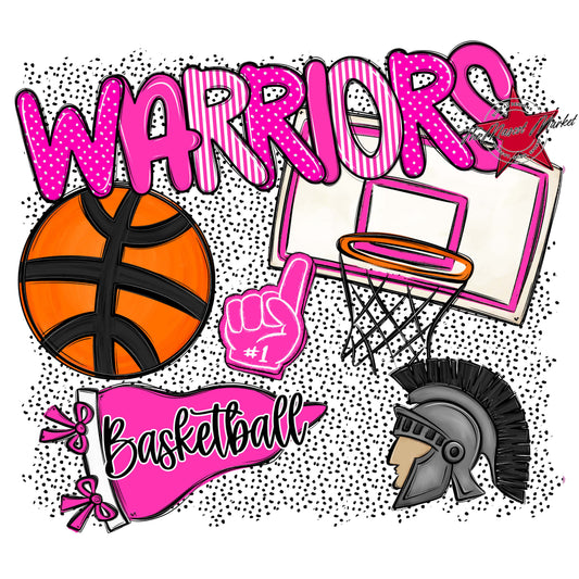 Warriors Basketball Spirit-Pink