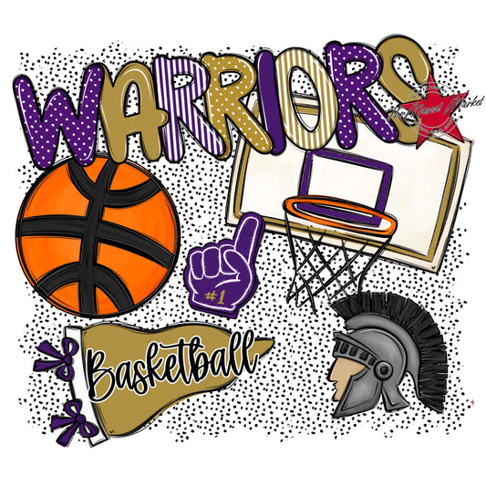 Warriors Basketball Spirit-Purple & Gold