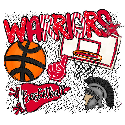 Warriors Basketball Spirit-Red